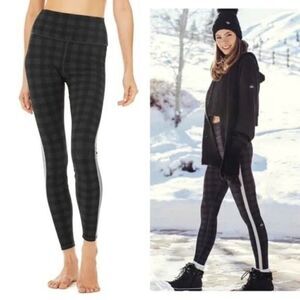 ALO Yoga Black Plaid Leggings
